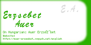 erzsebet auer business card